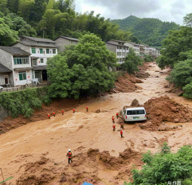 广西发生山洪泥石流8人疑似失联5月23日凌晨，广西龙胜县突发山洪泥石流，8