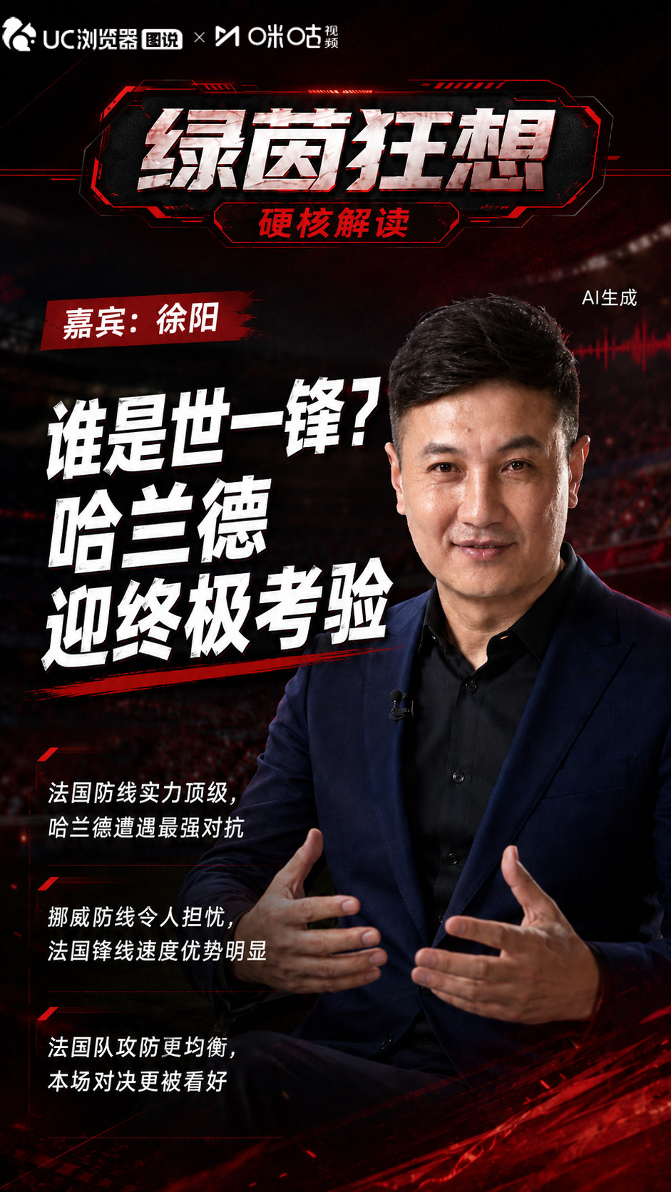 徐阳说考验哈兰德的时候到了