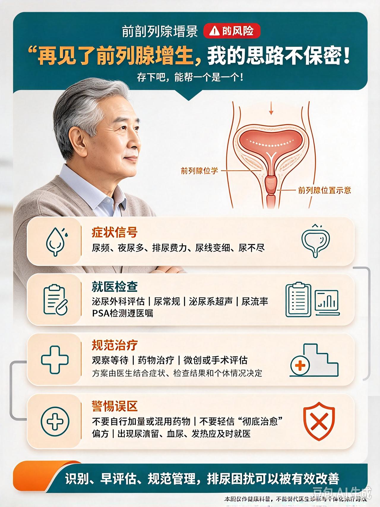 再见了前列腺增生，我的思路不保密！存下吧，能帮一个是一个！大家好，深耕中医男