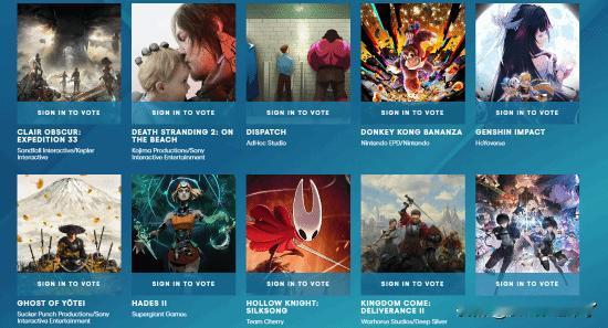 TGA官方账号在社交媒体宣布，“玩家之声”现已进入第二阶段，10款游戏从第一轮投