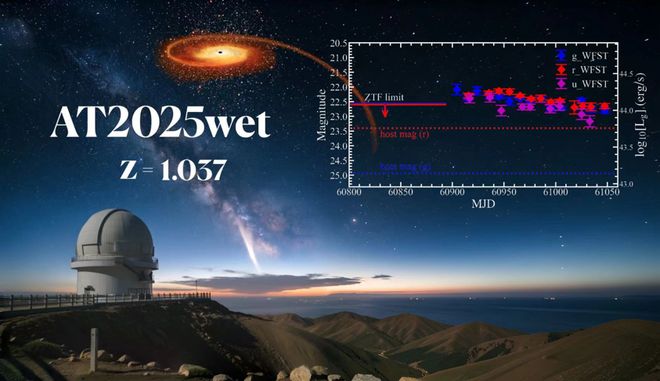 墨子巡天望远镜发现迄今最遥远非喷流潮汐撕裂恒星事件