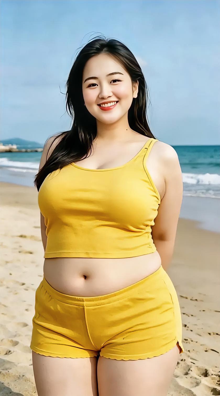 笑靥似花浅浅绽，凝眸远盼君至前。眉清目秀樱桃口，绝代佳人玉如颜。朵朵花开