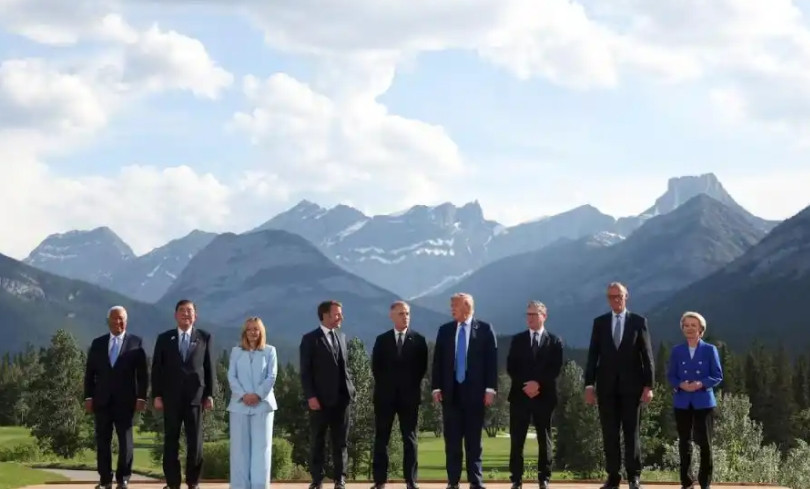 彭博社报道，日本首相石破茂在七国集团（G7）峰会闭幕时表示，在贸易谈判中，日本将