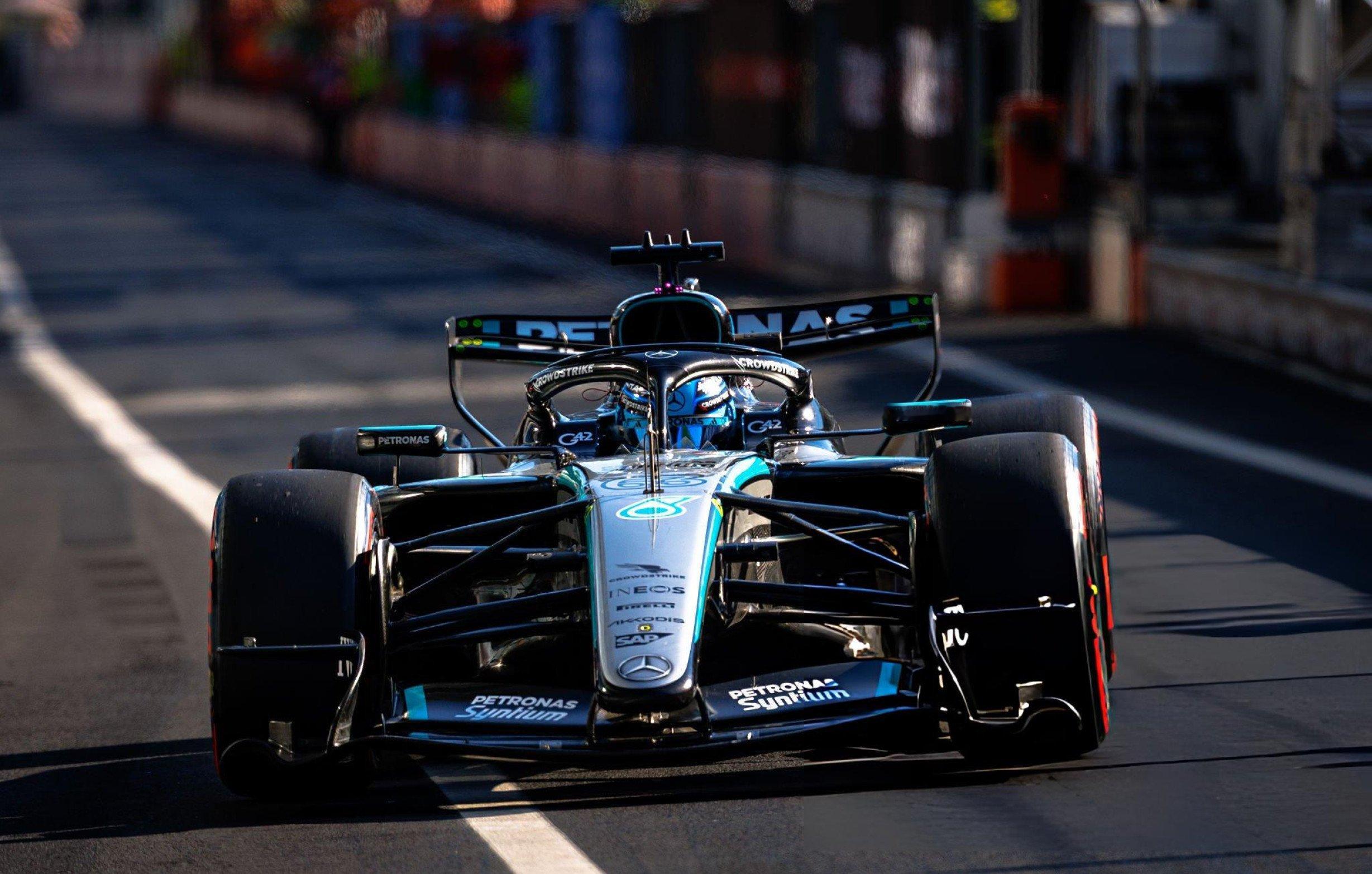f1法拉利预计，排位赛杆位最终可能属于拉塞尔～由于安东内利因为动力单元罚退，将