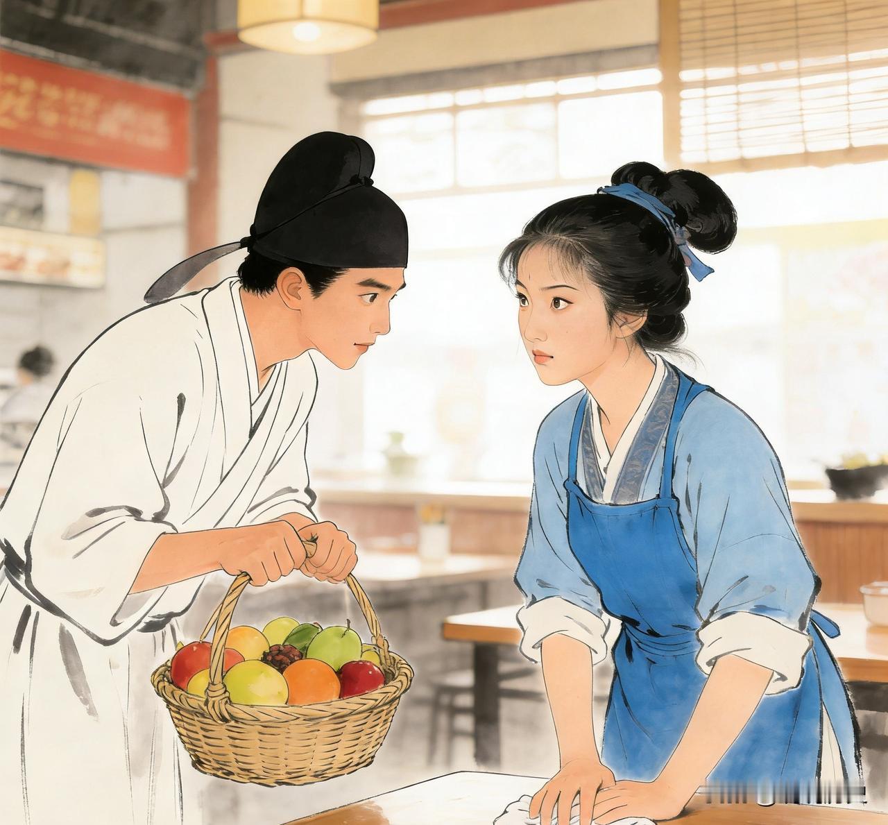 一次，朱厚照偷跑出京城，在梅龙镇吃饭时发现女掌柜长得漂亮，便开口调笑道：“美人跟