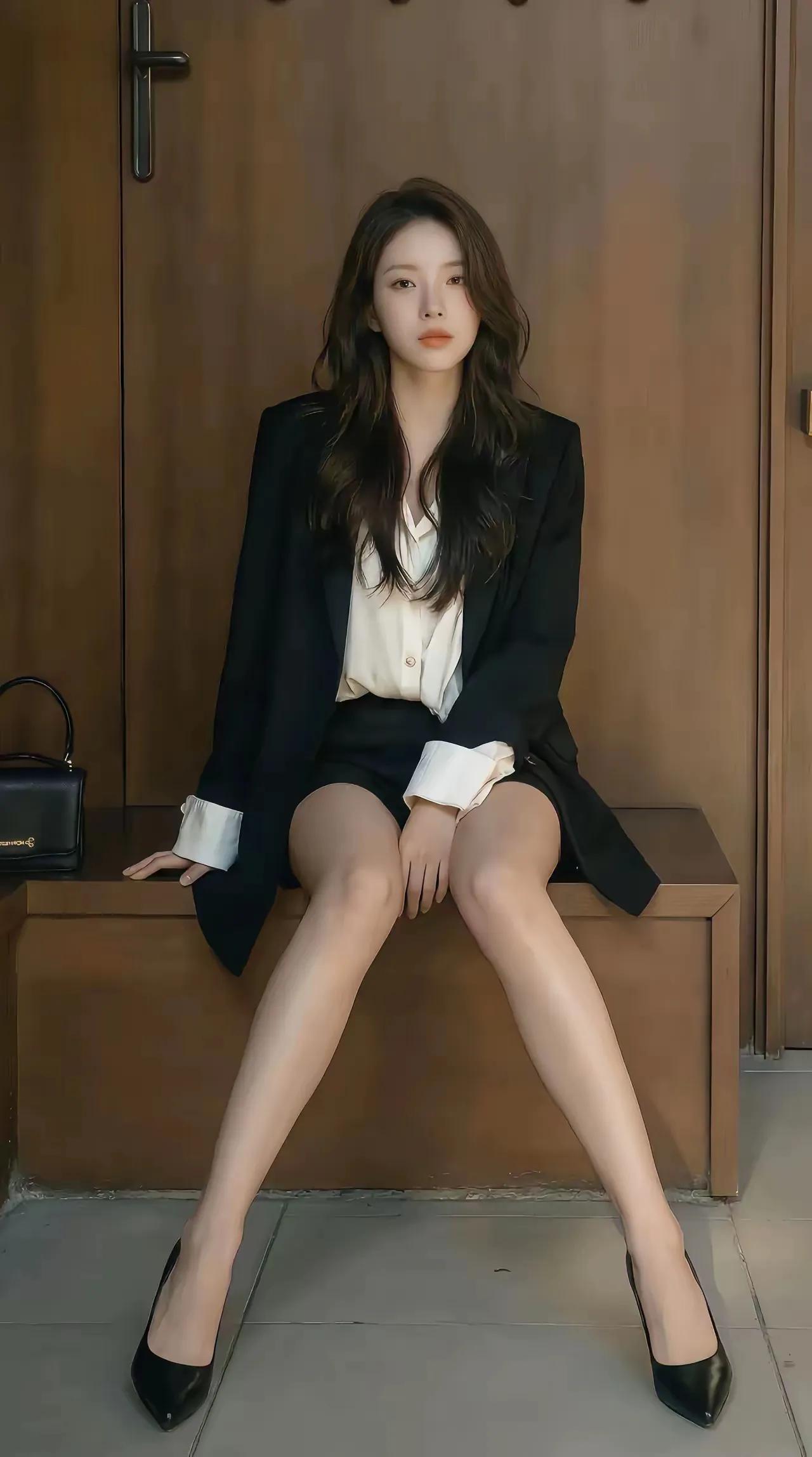 优雅职场风，黑白配穿搭，尽显干练气质！