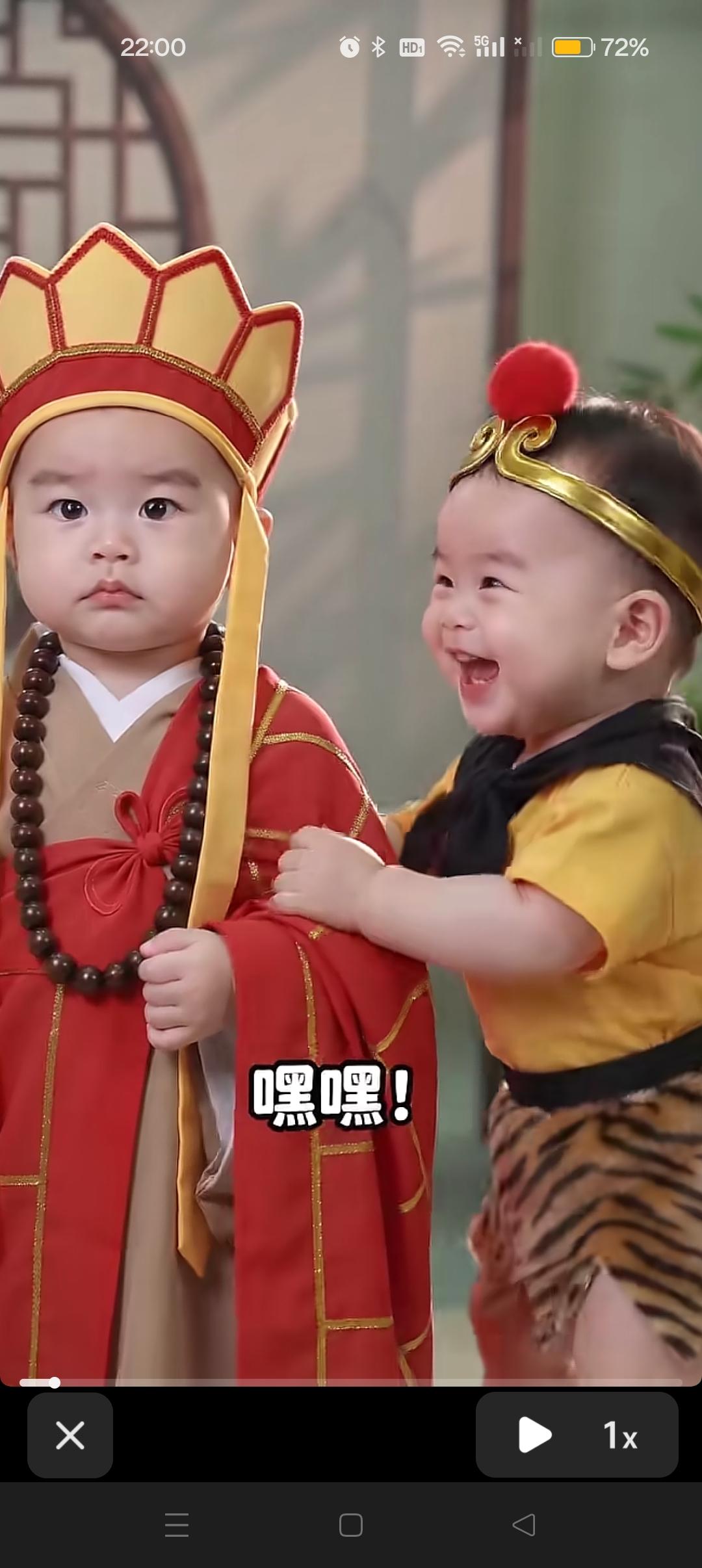 西游记的小汪宝😍宝宝的表演能力坚强，像模像样，太棒了👍汪宝贝的
