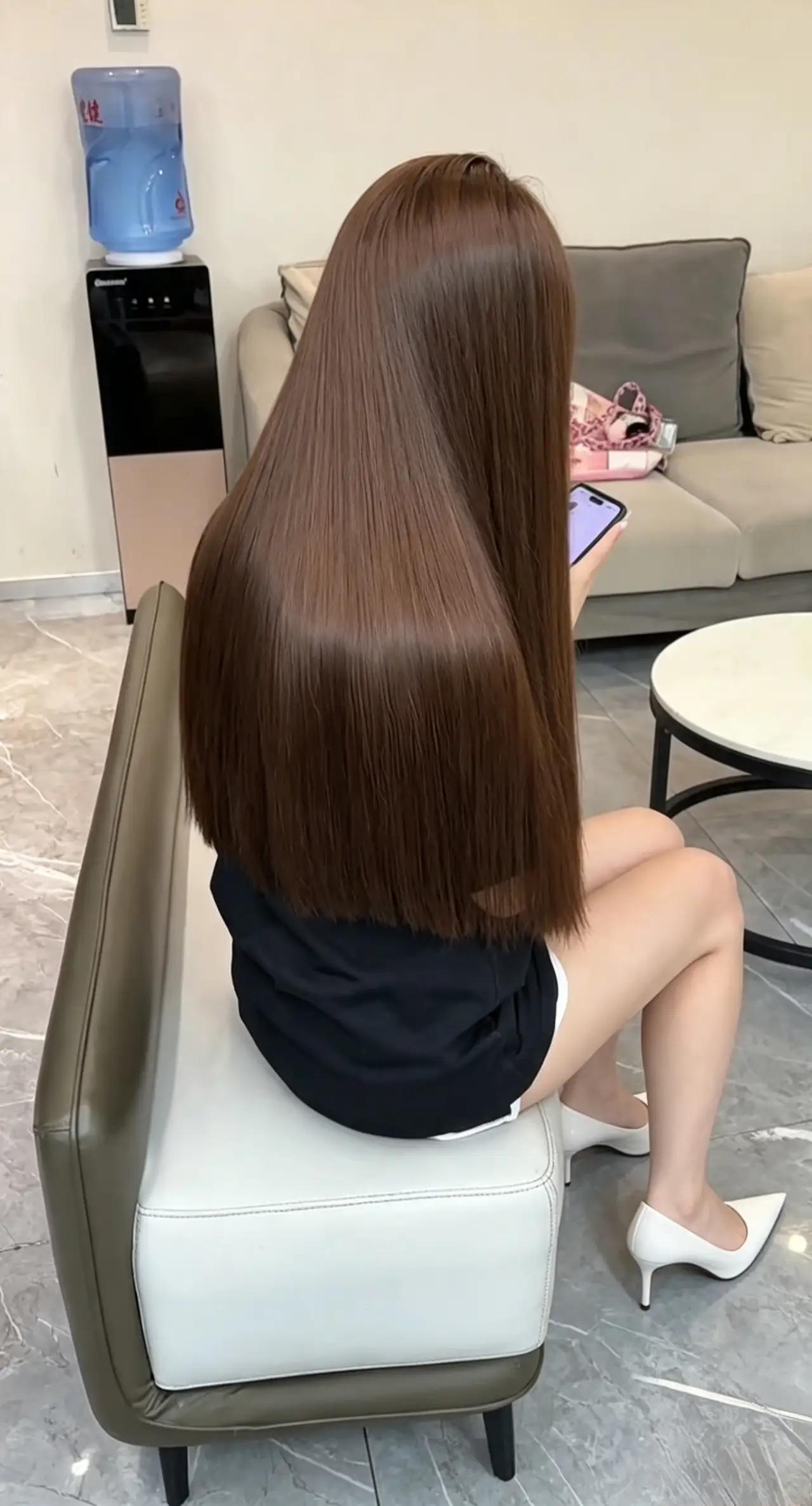 长发温柔尽显惬意感，最美的长发。