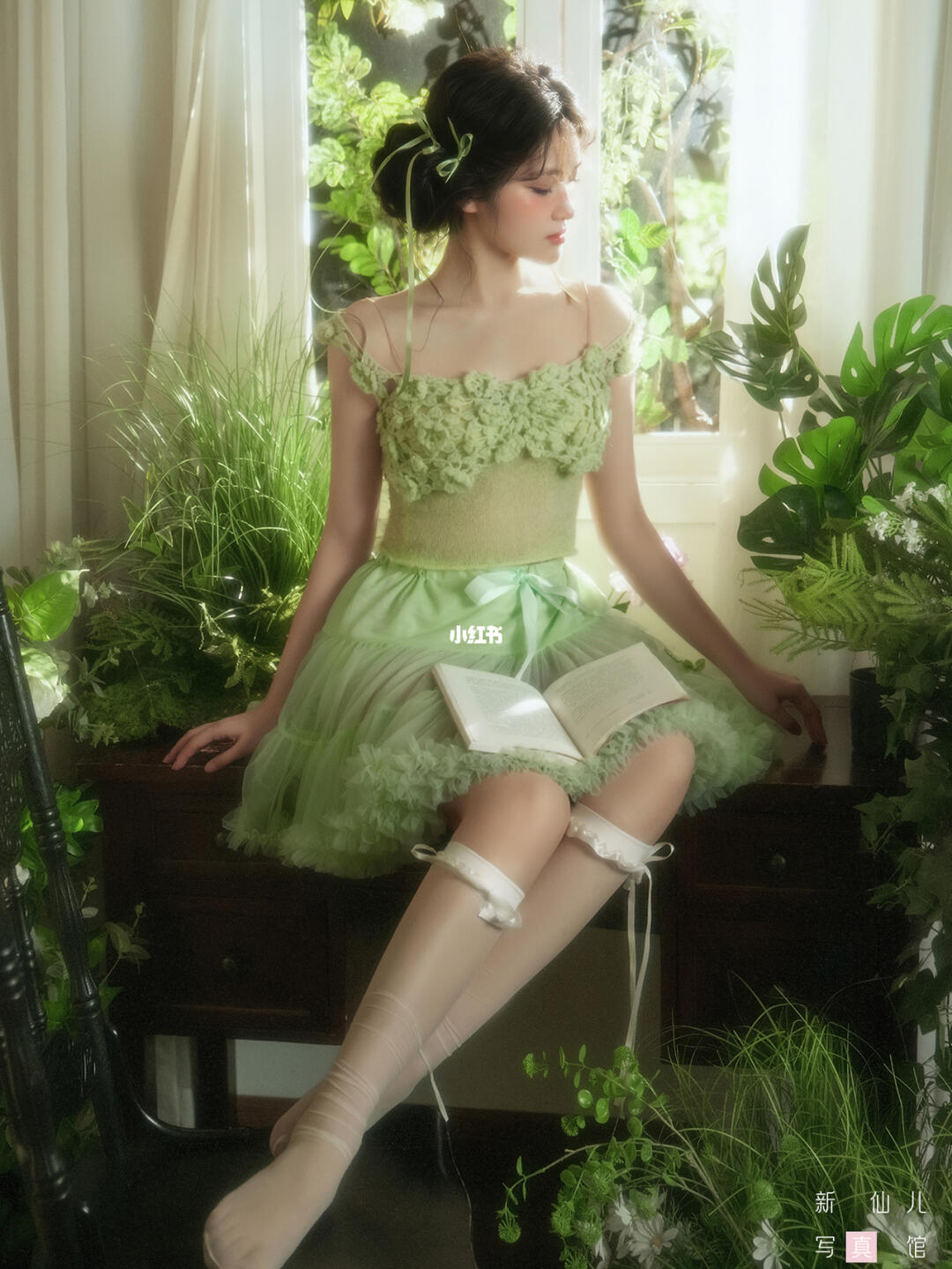 森系少女写真🍃花园秘境里的精灵