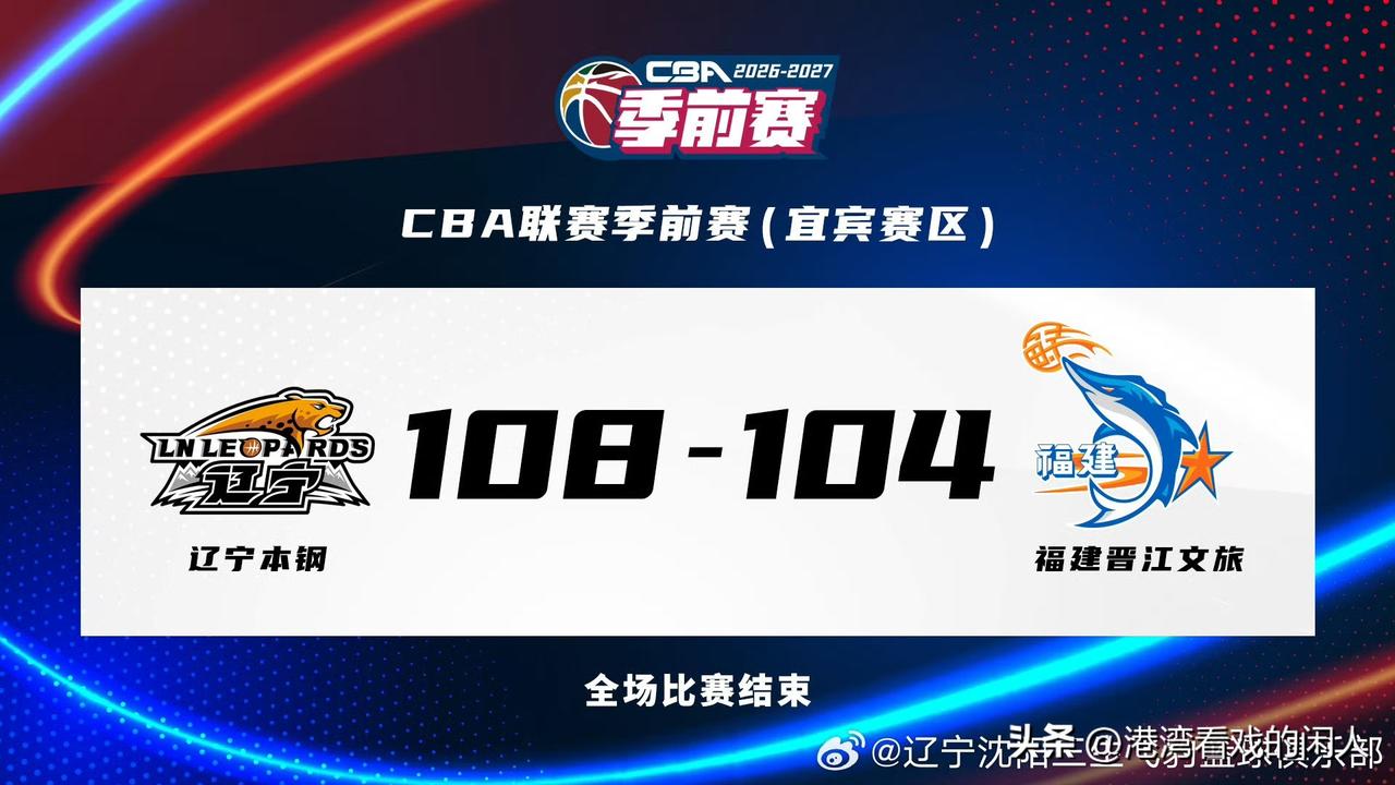 辽宁男篮108-104惊险拿下福建，这场打得太刺激。吴昌泽今天太亮眼，全