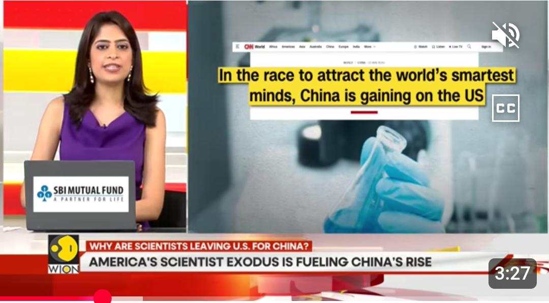 印媒：大批美国科学家外流助力中国崛起。看见越来越多来的人才从美国流向中国，印