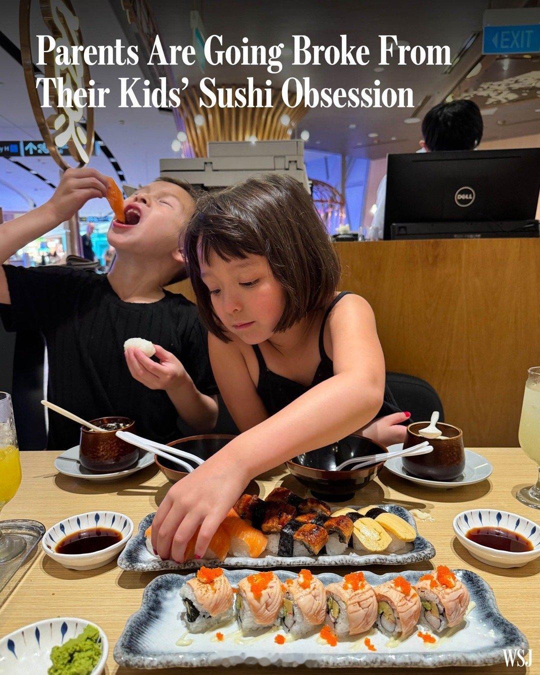 WSJ：欧美孩子迷恋日餐，父母钱包很受伤《华尔街日报》：欧美父母因孩子对寿司的痴