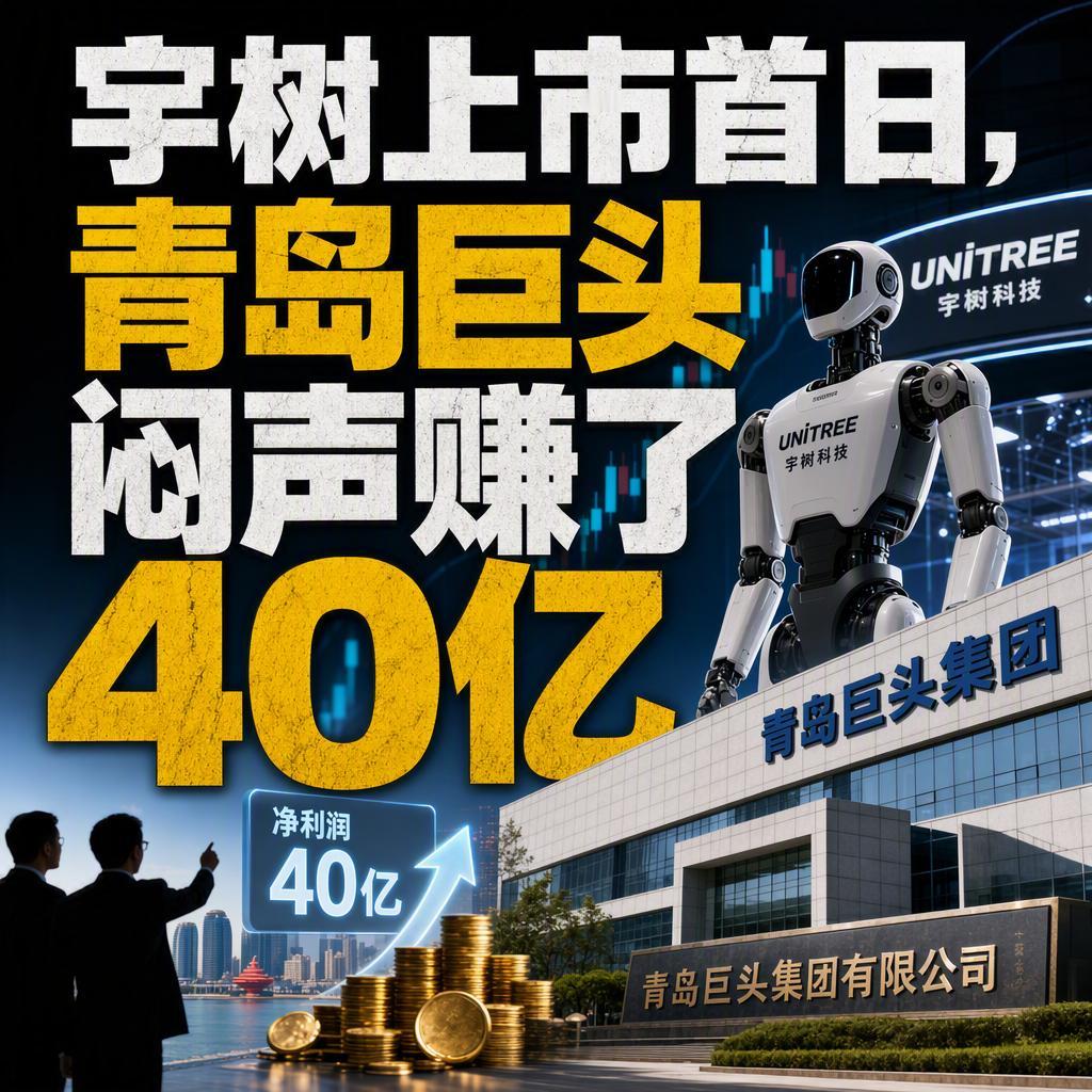 很多人以为宇树上市这天，最大的赢家是王兴兴和美团、红杉这些名字。但真正闷声发财