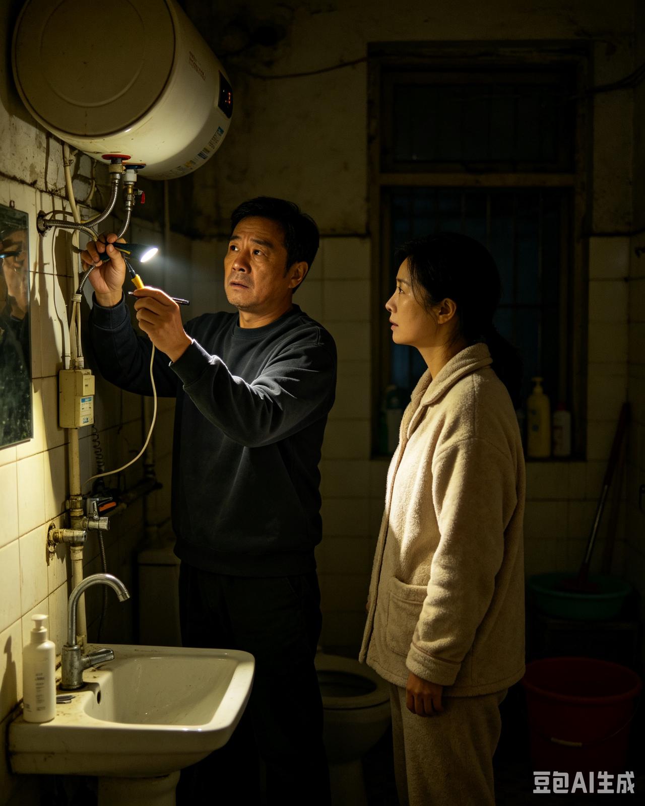 昨晚我去帮33岁女邻居修热水器，突然短路跳闸，黑暗中我不小心亲到了她脸，她没有抗