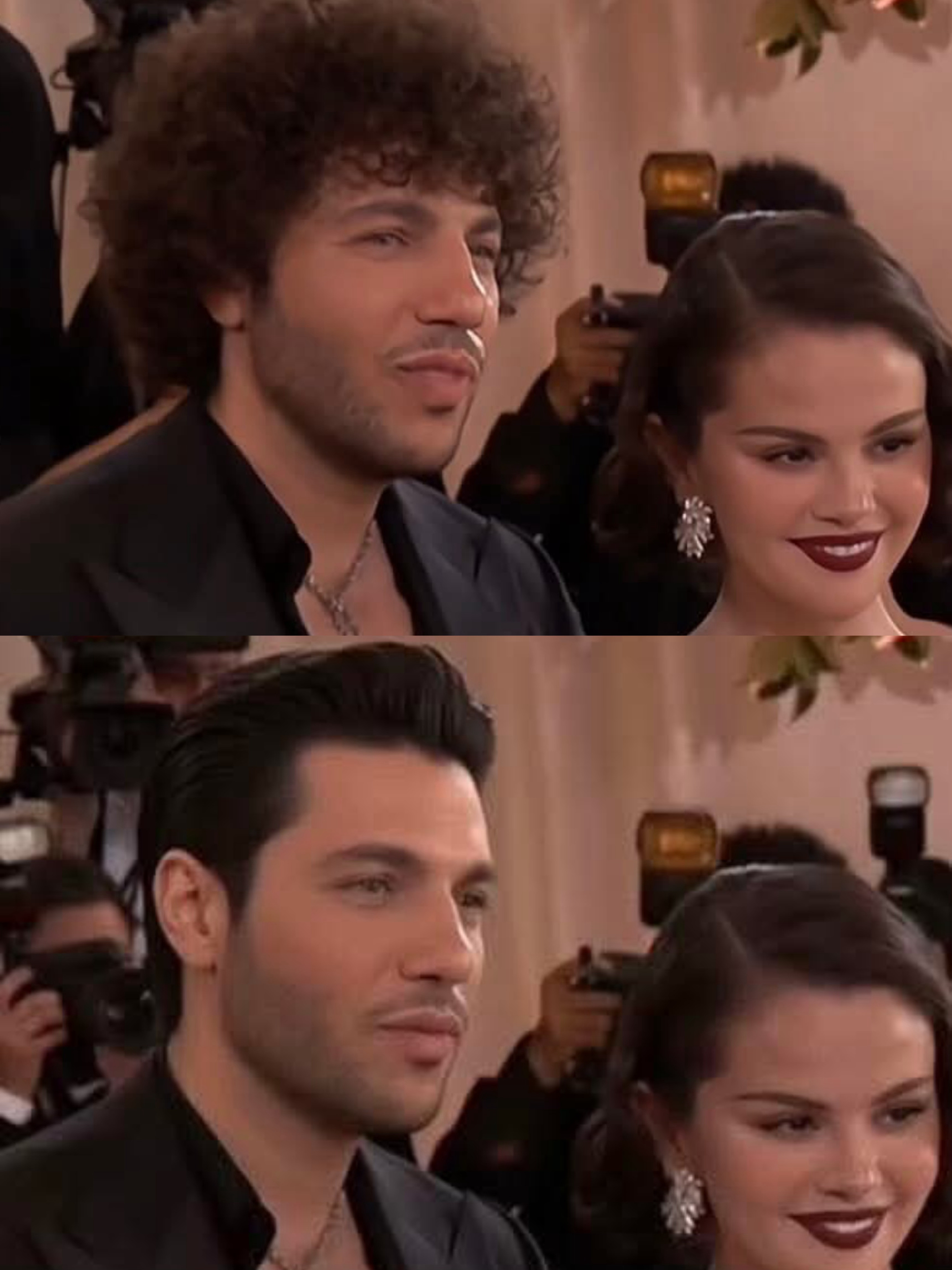 赛琳娜老公被网友换掉爆炸头发型后大火