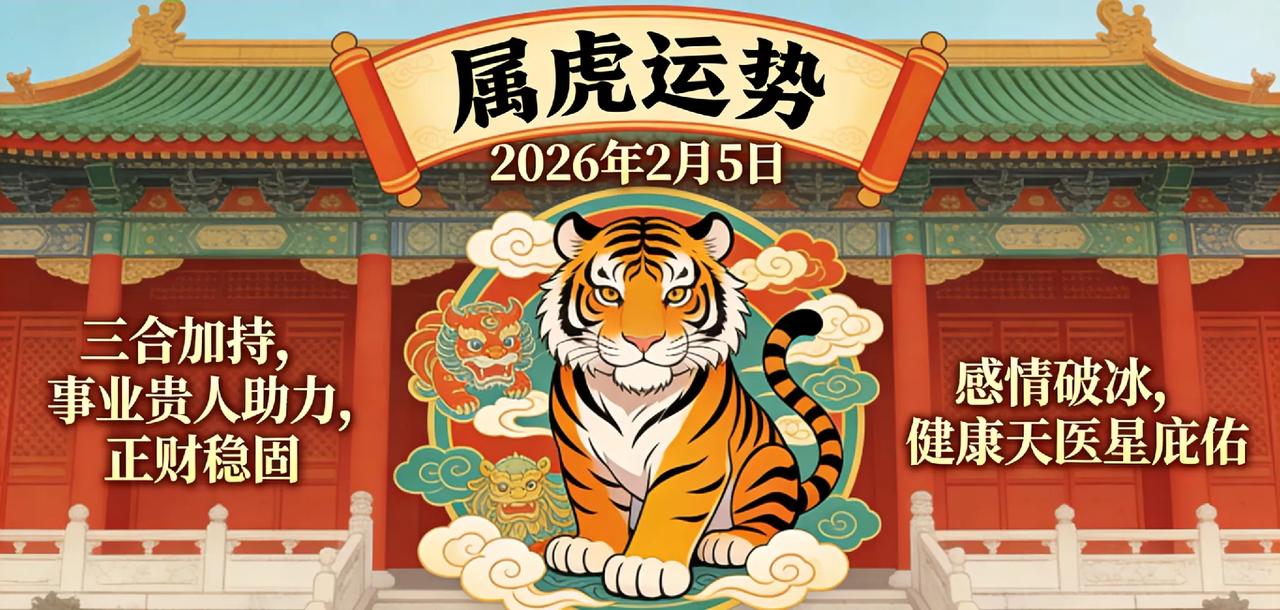 2026.2.5属虎今日运势公历2026年2月5日（腊月十八），属虎遇三合