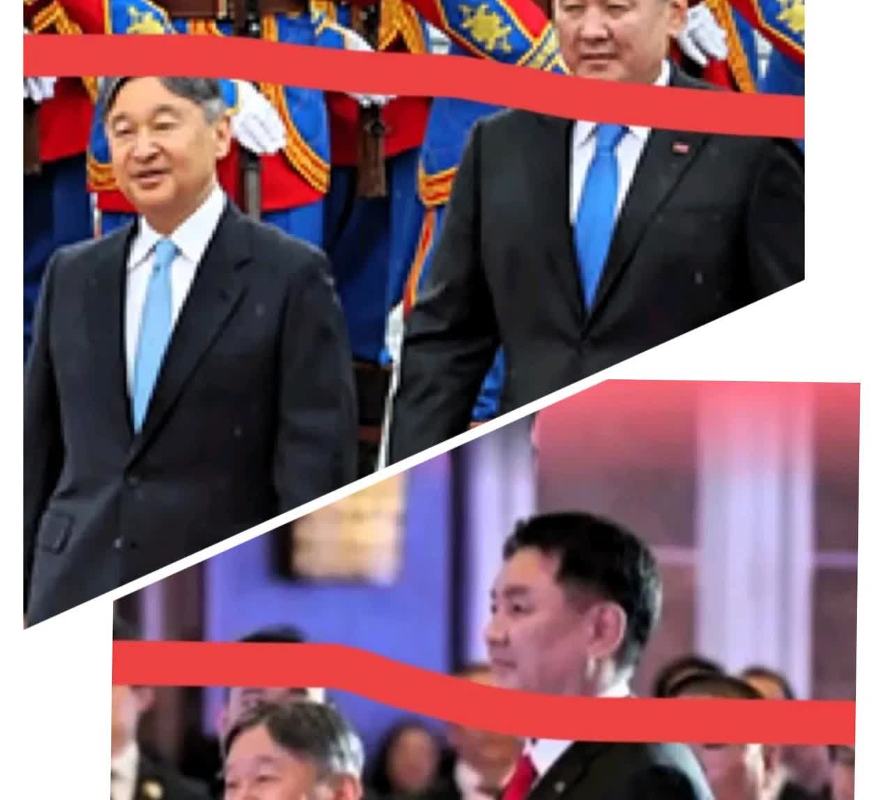 日本人怕是睡不着了日本天皇和王后近日访问蒙古国，顺利完成访问，两国首脑举