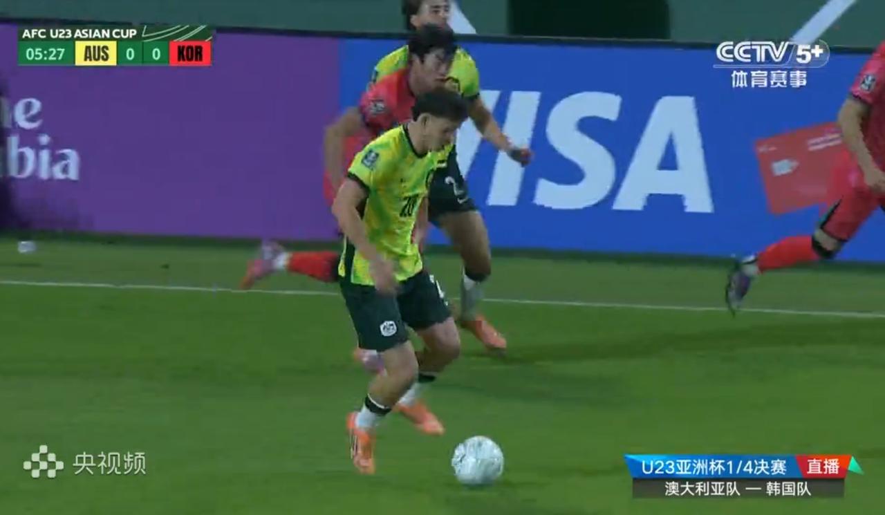 88分钟，韩国队头球绝杀澳大利亚，韩国U23队2比1绝杀澳大利亚U23队，韩国队