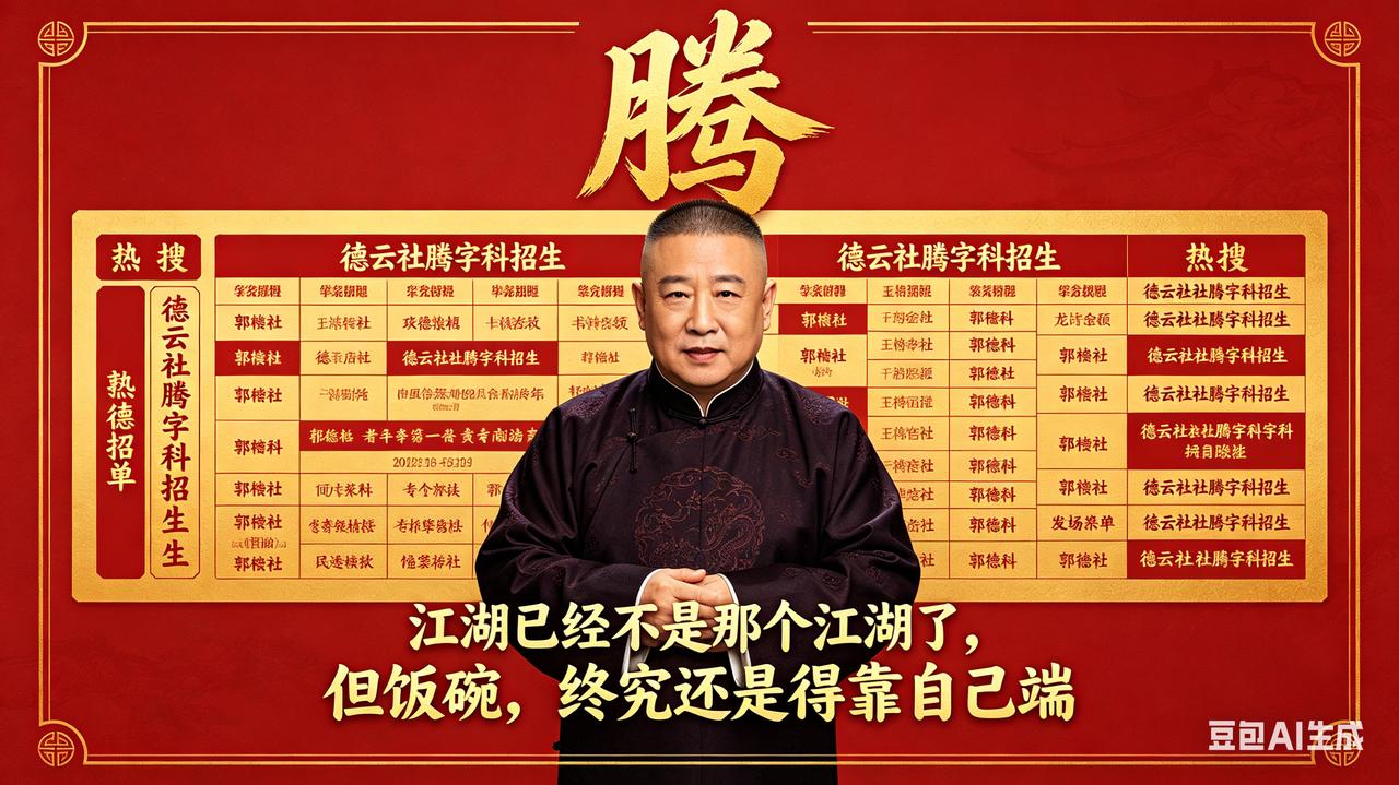 德云社腾字科招生引爆热搜！郭德纲一句话道破行业转型真相2026年4月19日