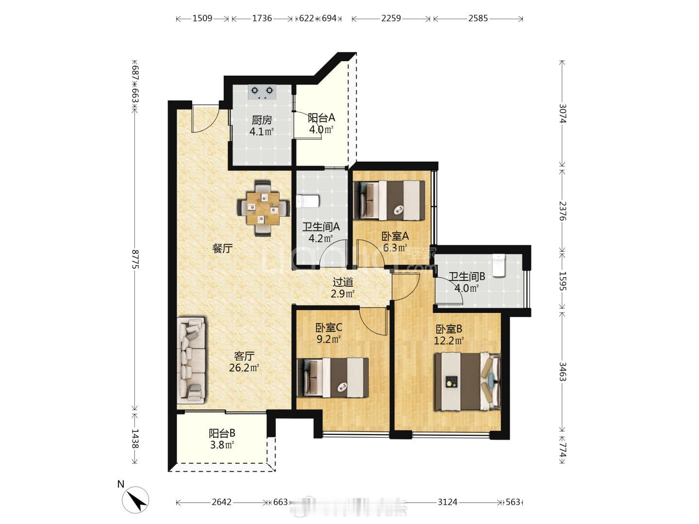 涨了！华润润府一期8栋23e，88.9平米，成交价1020万，单价11.4万。这