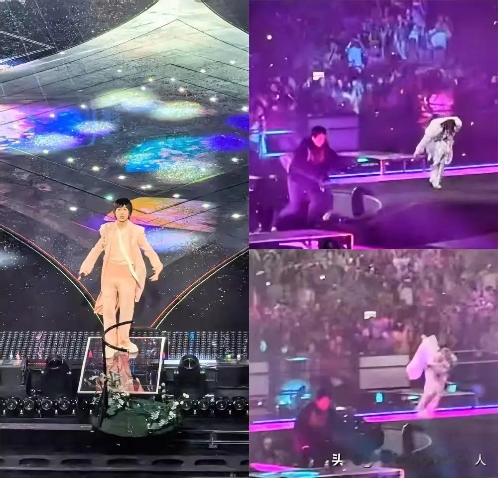 昨晚，吴建豪算是“毁”了一场价值千万的演唱会！阿信踩空台阶向后仰倒的0.3秒