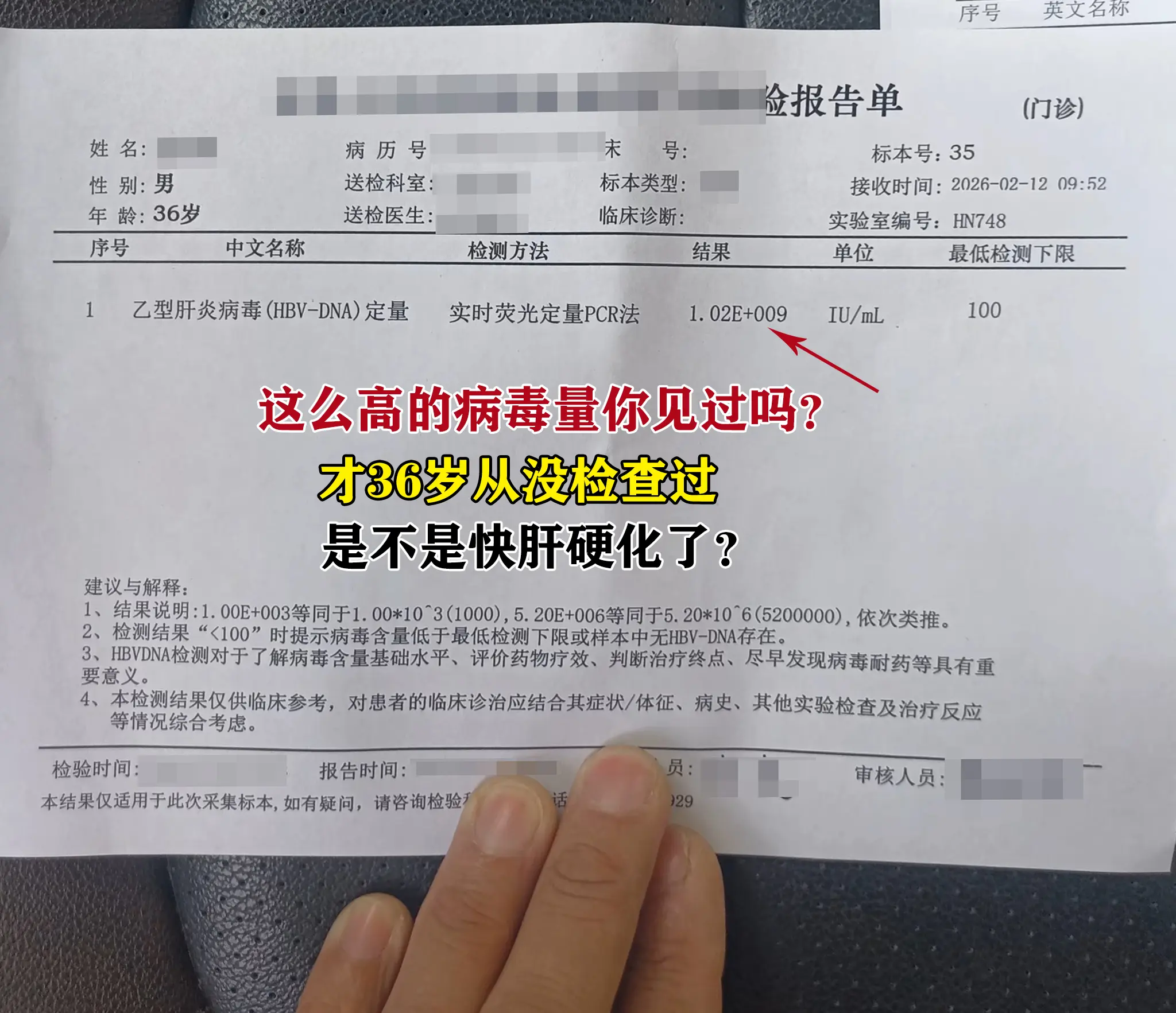 看到你的化验单，真的替你捏了一把冷汗，年轻人千万别大意！ 你才36岁...