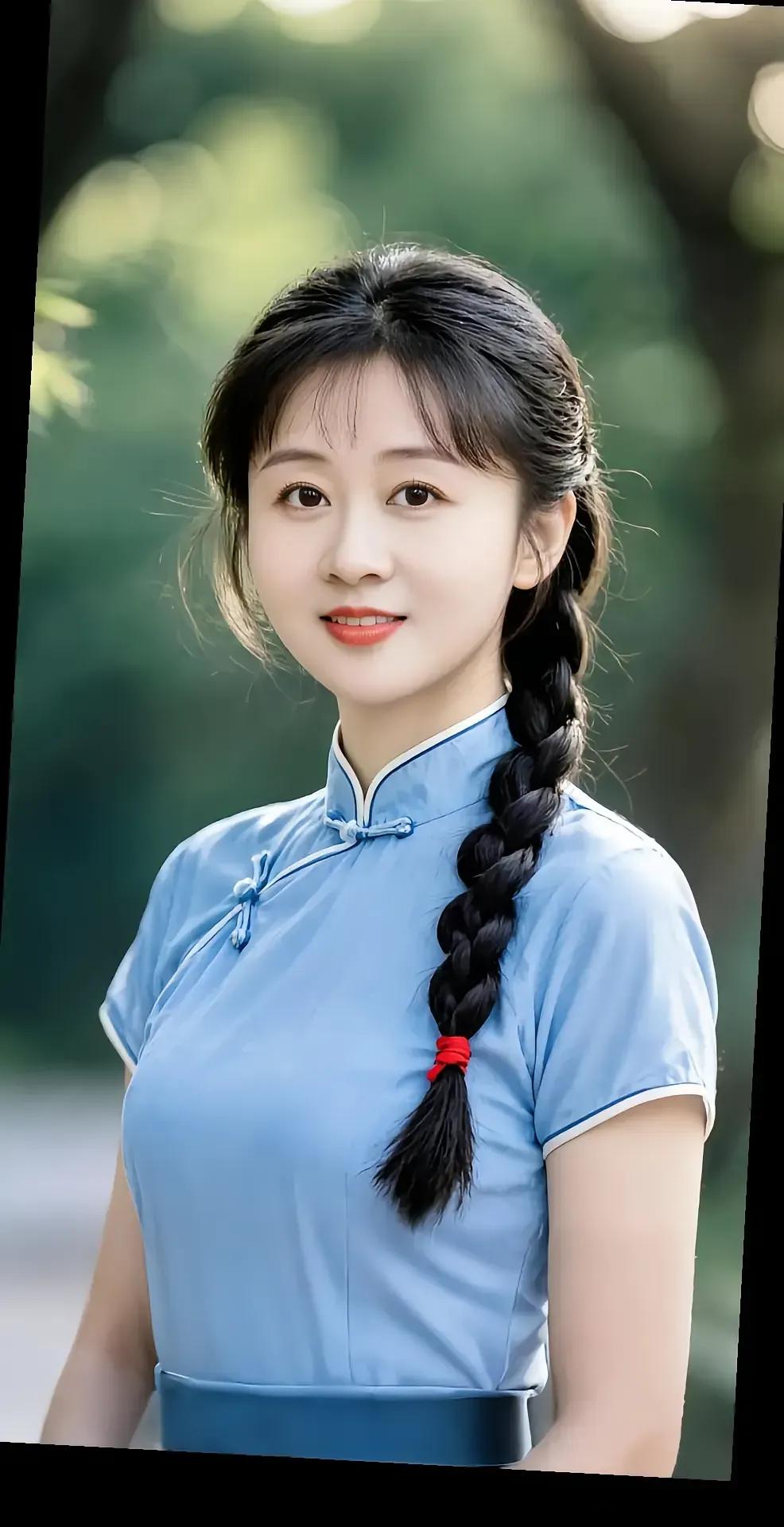 我特喜欢天生丽质的美女，尤其是超凡脱俗，穿着朴素，留着一条大辫子的农村姑娘。她们