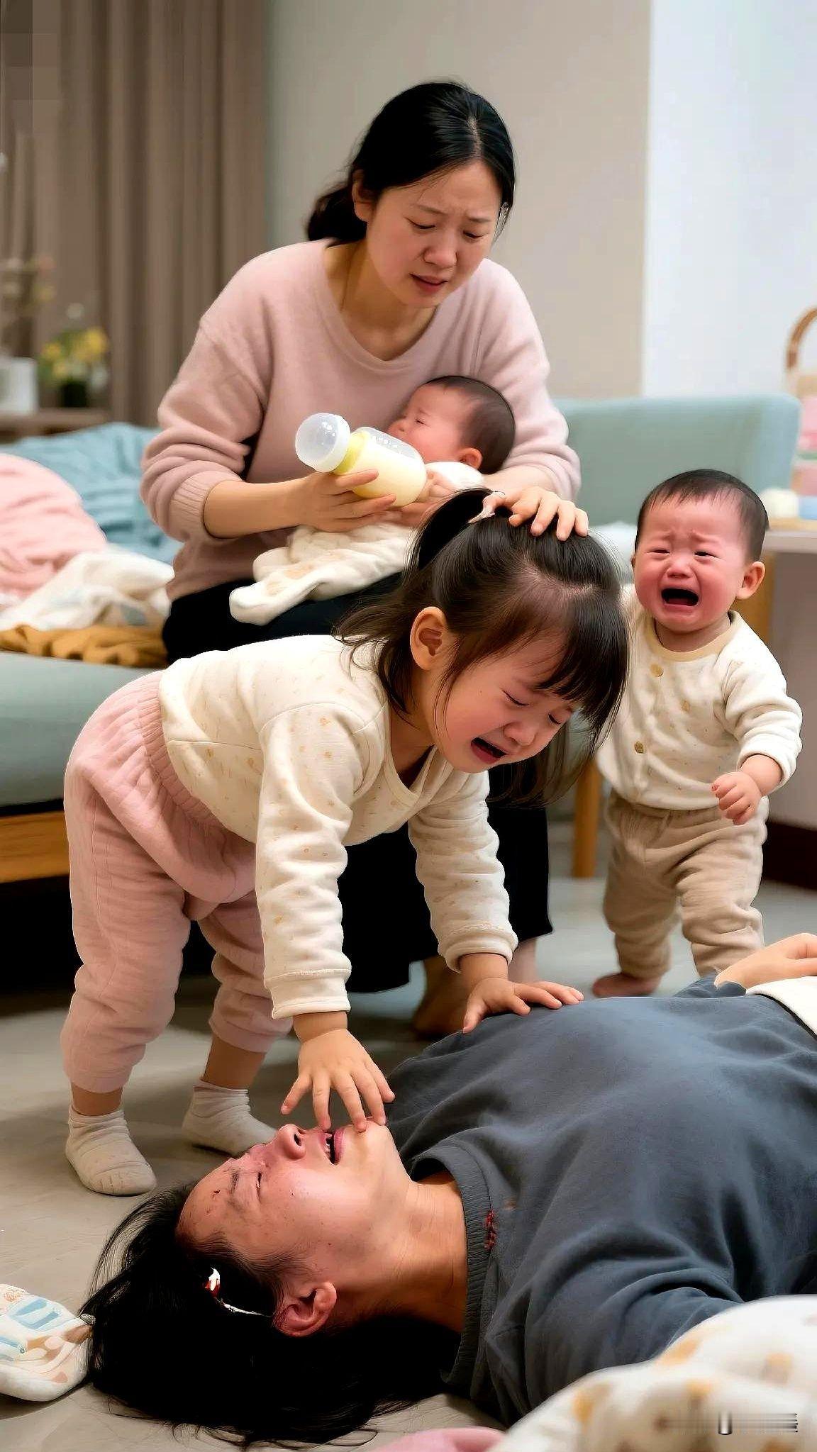 湖南一位妈妈4月14日冲奶粉时突然头晕。快晕倒时喊大女儿帮忙。三岁多的小丫头听见