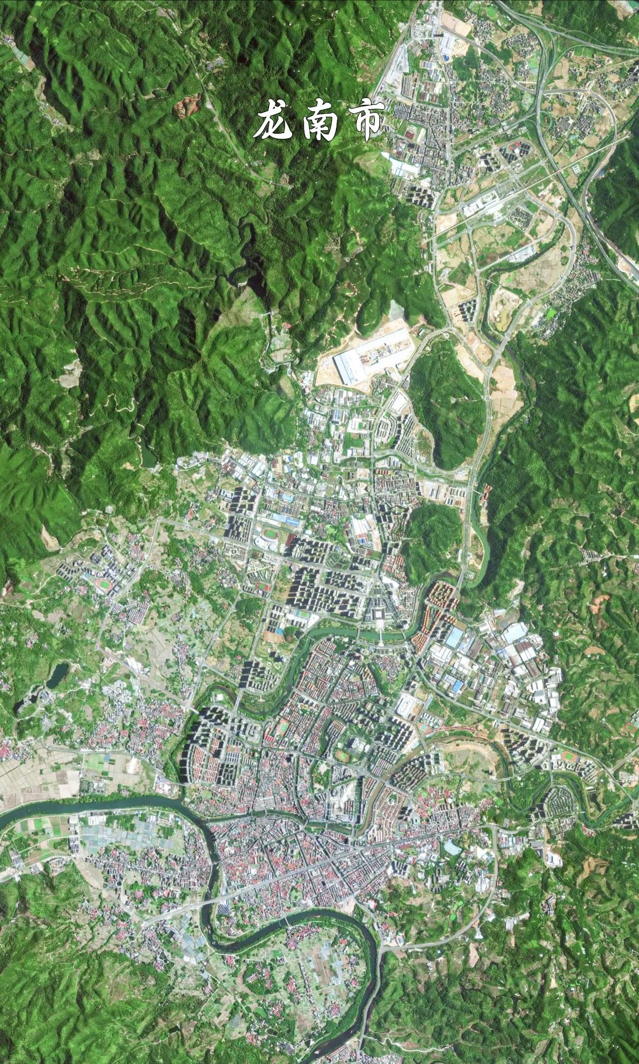 江西省龙南市高清卫星图