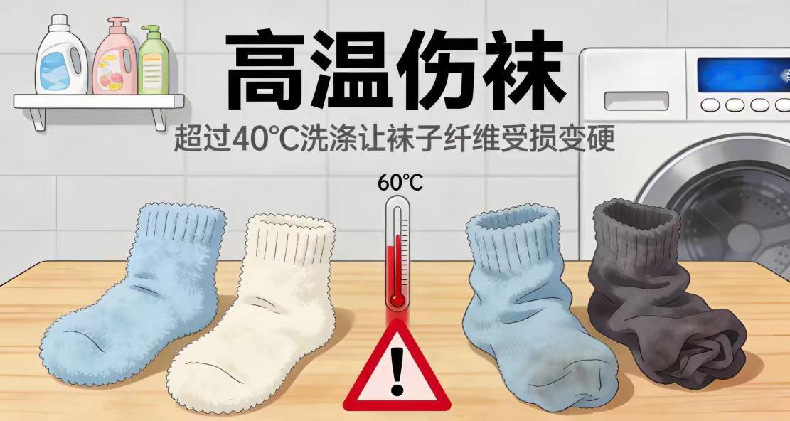 硬邦邦的袜子让人恼火？你可能正在清洗中犯这些错误清洗干净的袜子变得硬邦邦如纸板
