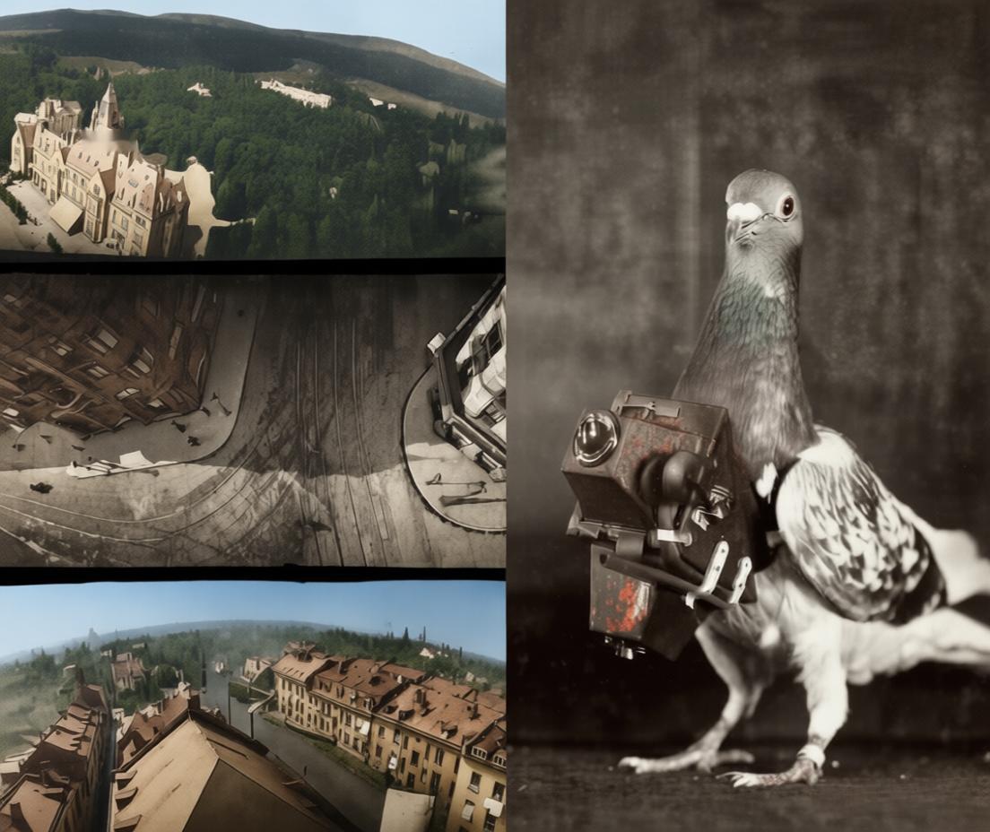 这组影像记录了20世纪初一项极具开创性的实验——信鸽航拍，它背后是德国药剂师尤利