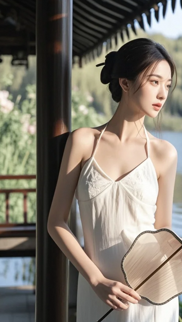 她在看湖，你却觉得她在等你开口