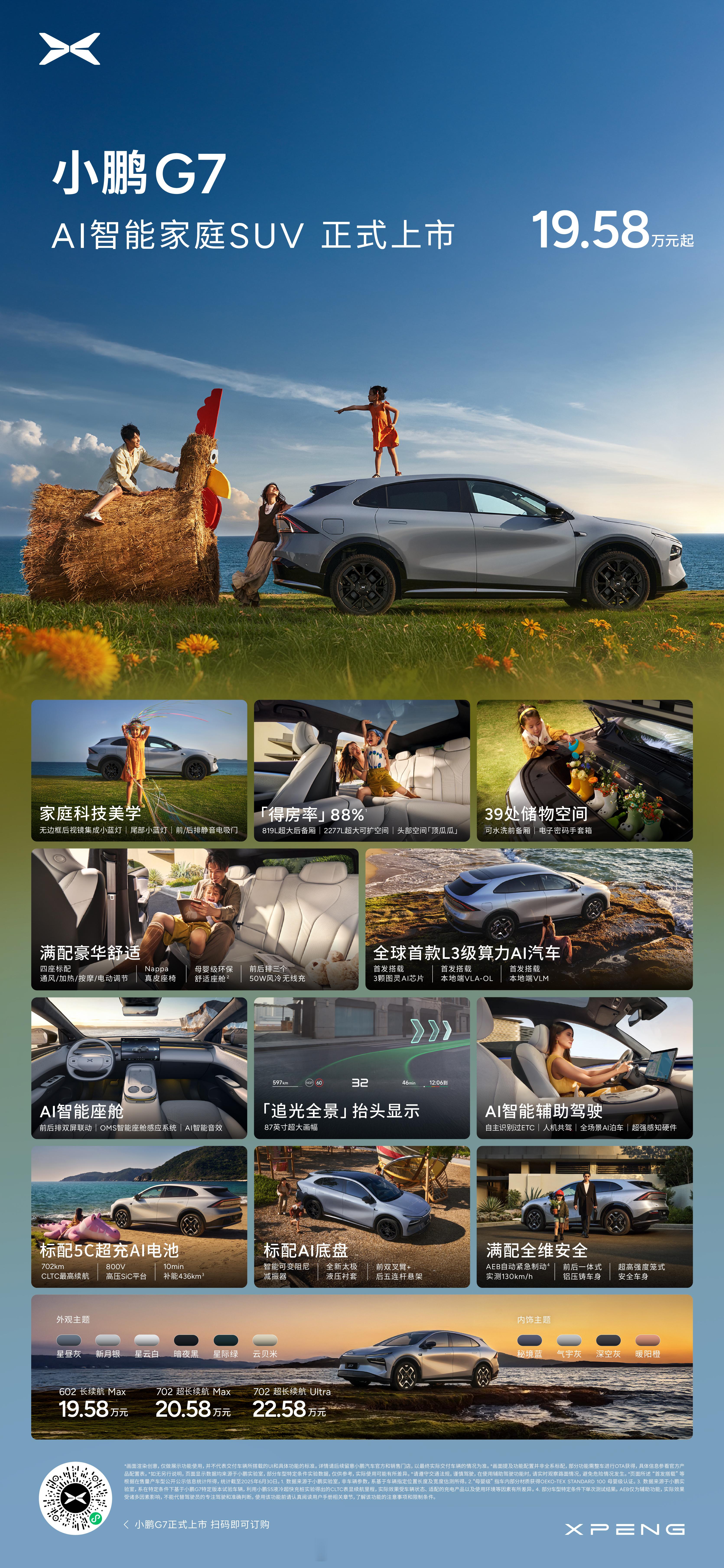 小鹏G7602长续航Max：19.58W小鹏G7702超长续航Max：20.
