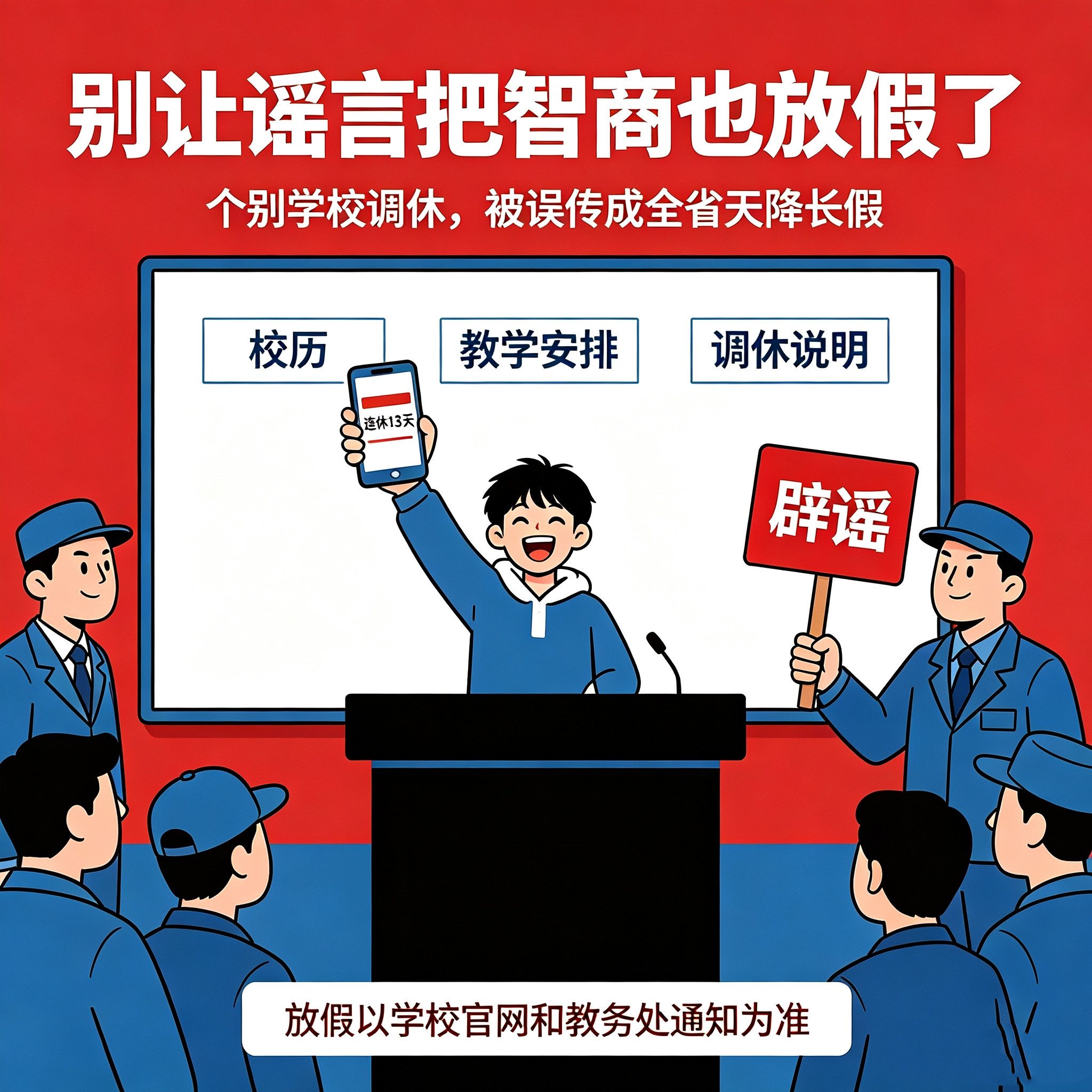 “四川高校连放13天假？”别急着羡慕，官方打脸了网传“四川高校统一连休13天”冲上热评，学生直呼神仙