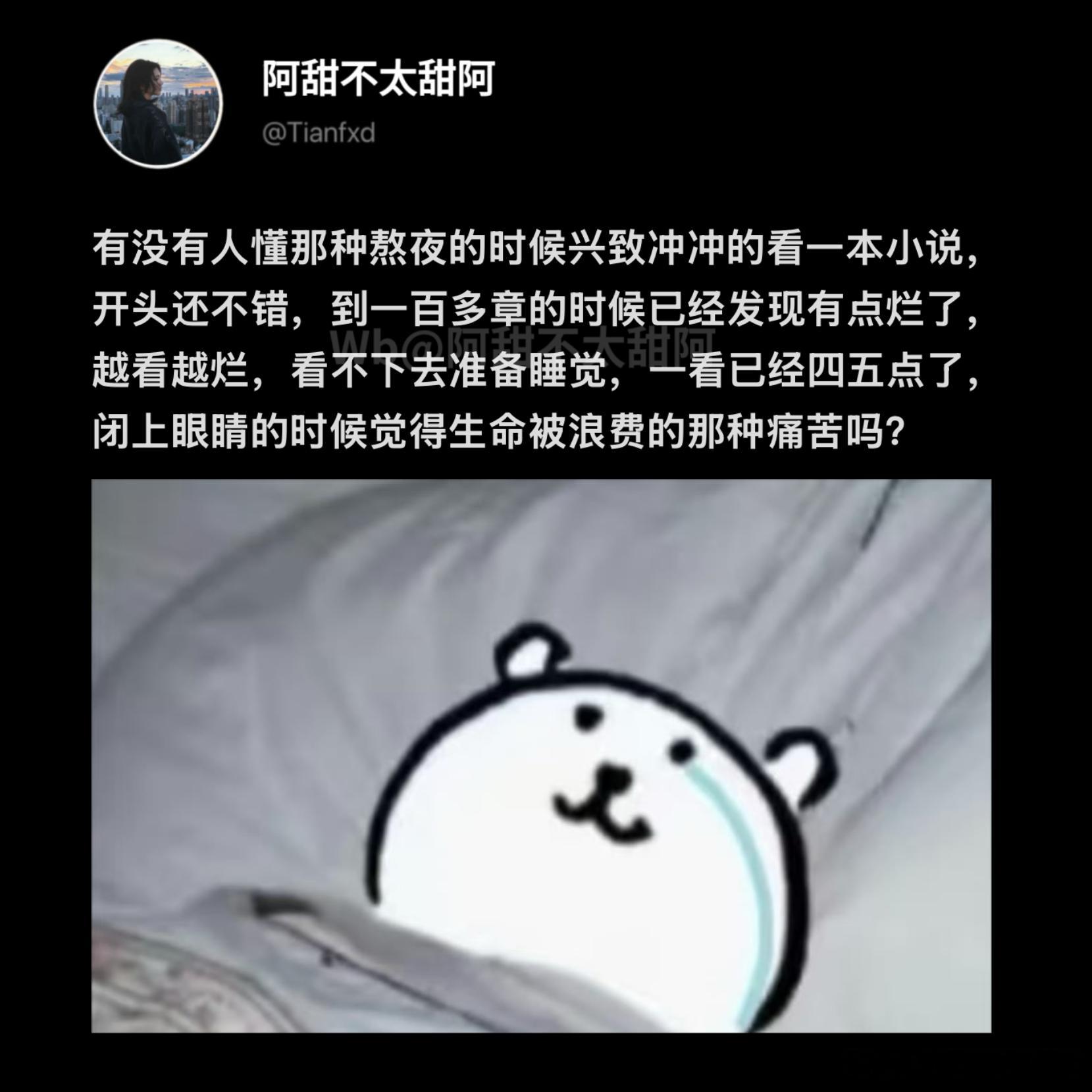 当我熬大夜看一本烂尾小说​​​