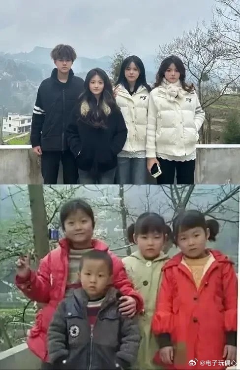 长大了，小伙子有三个姐姐真幸福！