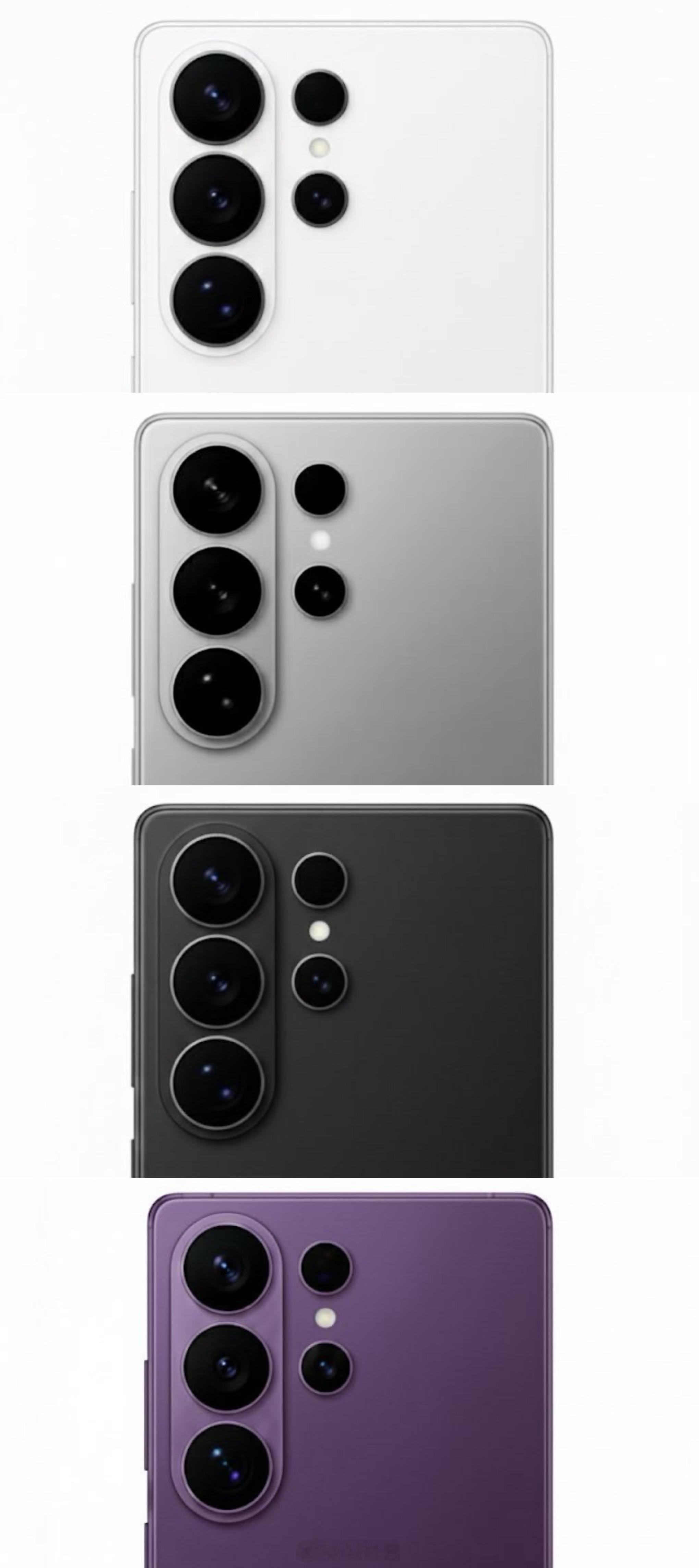 据说是三星GalaxyS26Ultra配色，白色、灰色、黑色和紫色。我觉得灰