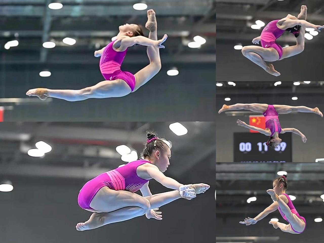 柯沁沁，这小姑娘真的绝了，不是因为她拿了5块金牌，而是因为她的平衡木美得