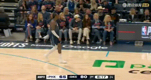 雷霆噩耗——杰威左腿拉伤！太阳0：2能黑八吗？图1-3：应该就是这次反击落地后