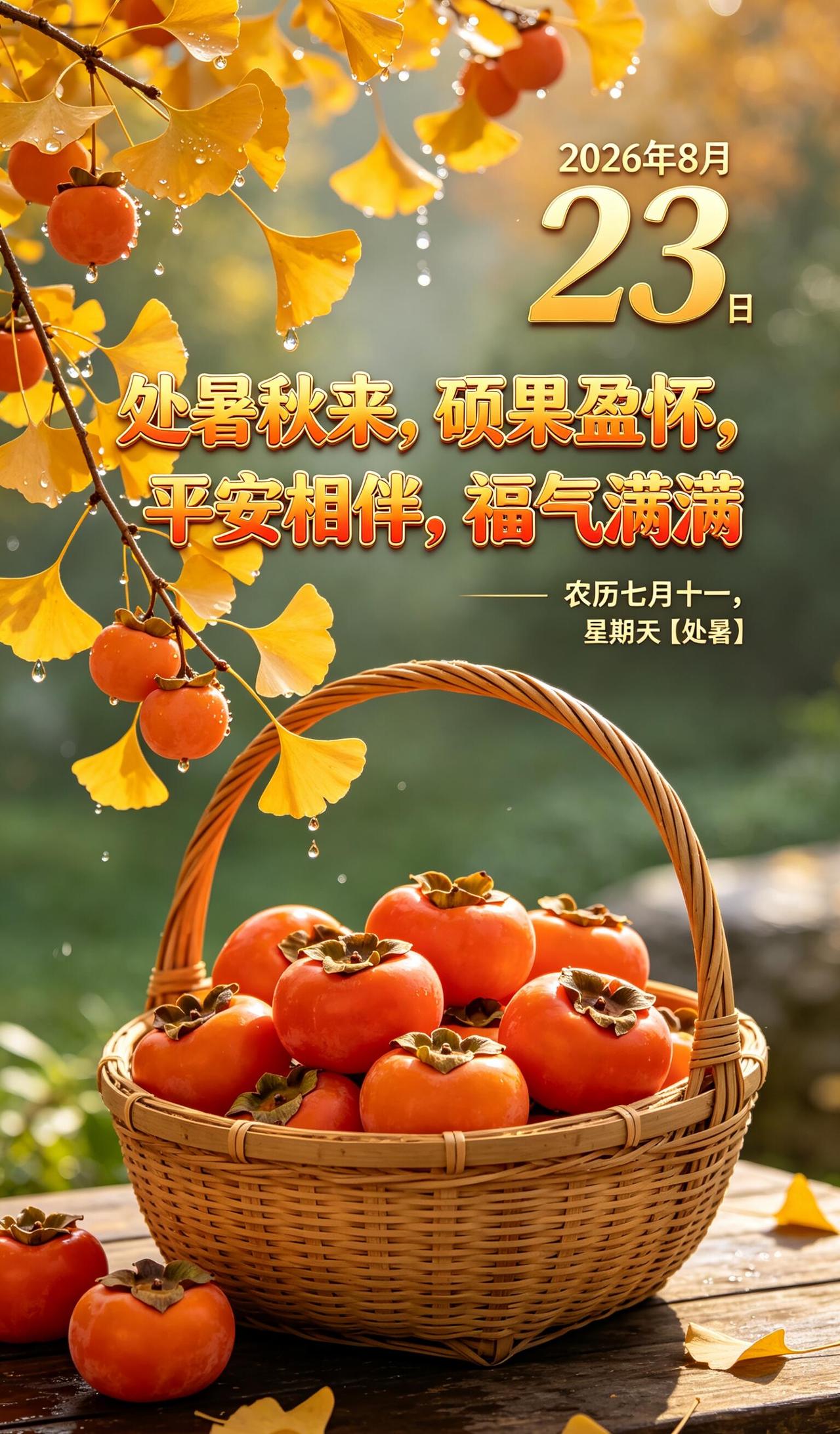 早上好，2026处暑已至🍂。经过盛夏的炙热煎熬，徐徐秋风终于如约而至，天高云淡