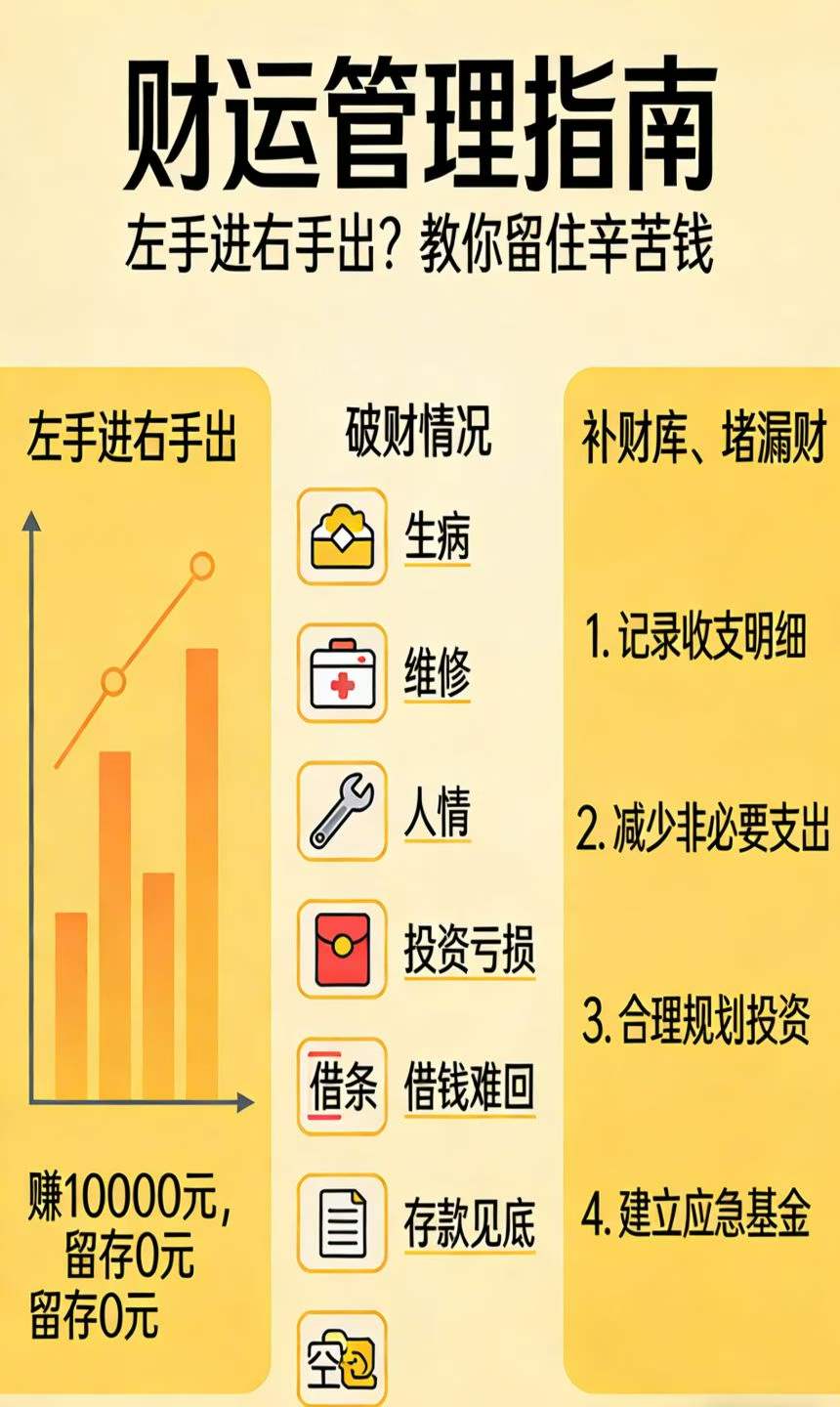 决定个人财运的四大要素：八字、大运、流年、风水君子求财，取之有道，与道相悖，求