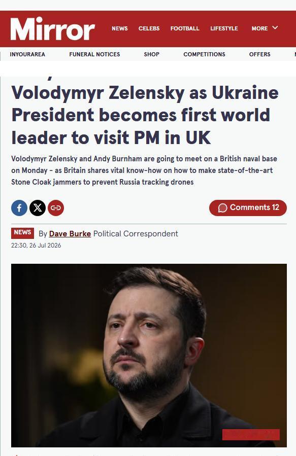 和英国新首相见面的首位国家领导人将是泽连斯基！据英国媒体《镜报》网站报道，乌克兰