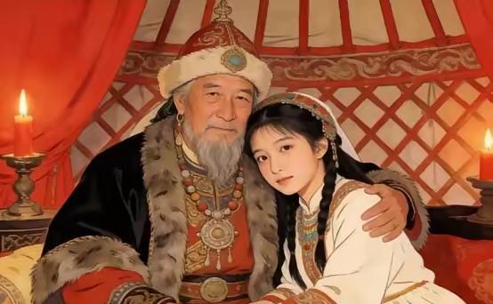 隋朝宗室女义成公主在塞外大漠煎熬三十年，先后嫁给父子四代可汗。她曾用一张假情