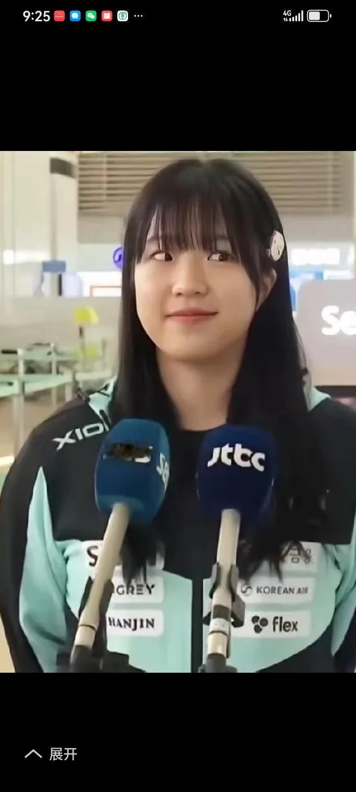 多哈球星挑战赛，韩国队员申裕斌被采访时问她，乒乓球运动员谁的抗压能力强，她说张本