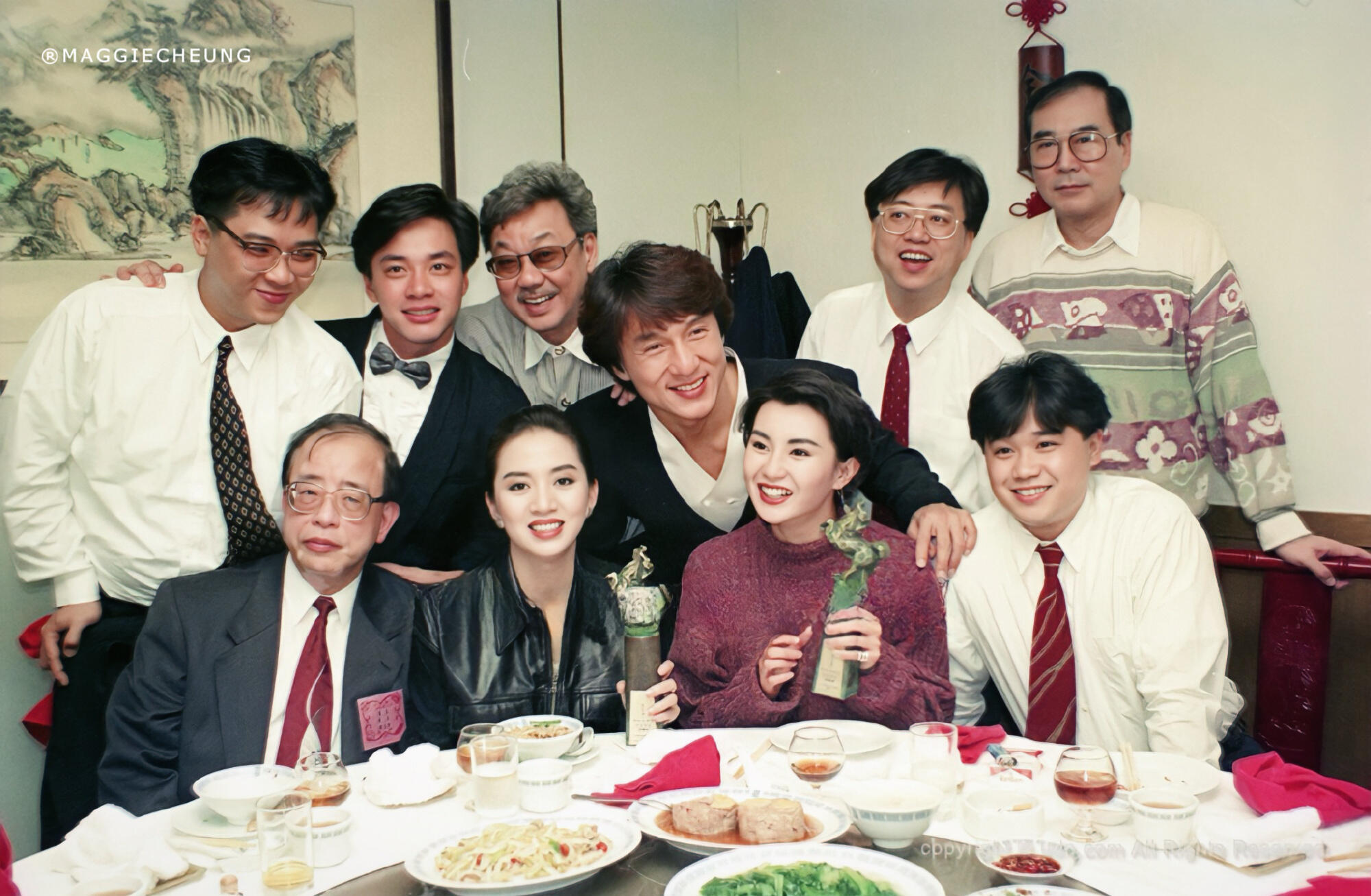 1992年成龙首拿金马影帝公司办的庆功宴​​​
