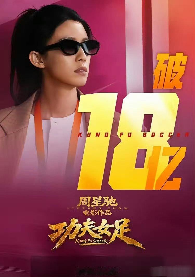 《功夫女足》票房破18亿根据猫眼专业版数据，截至7月25日中午，周星驰导演的新片
