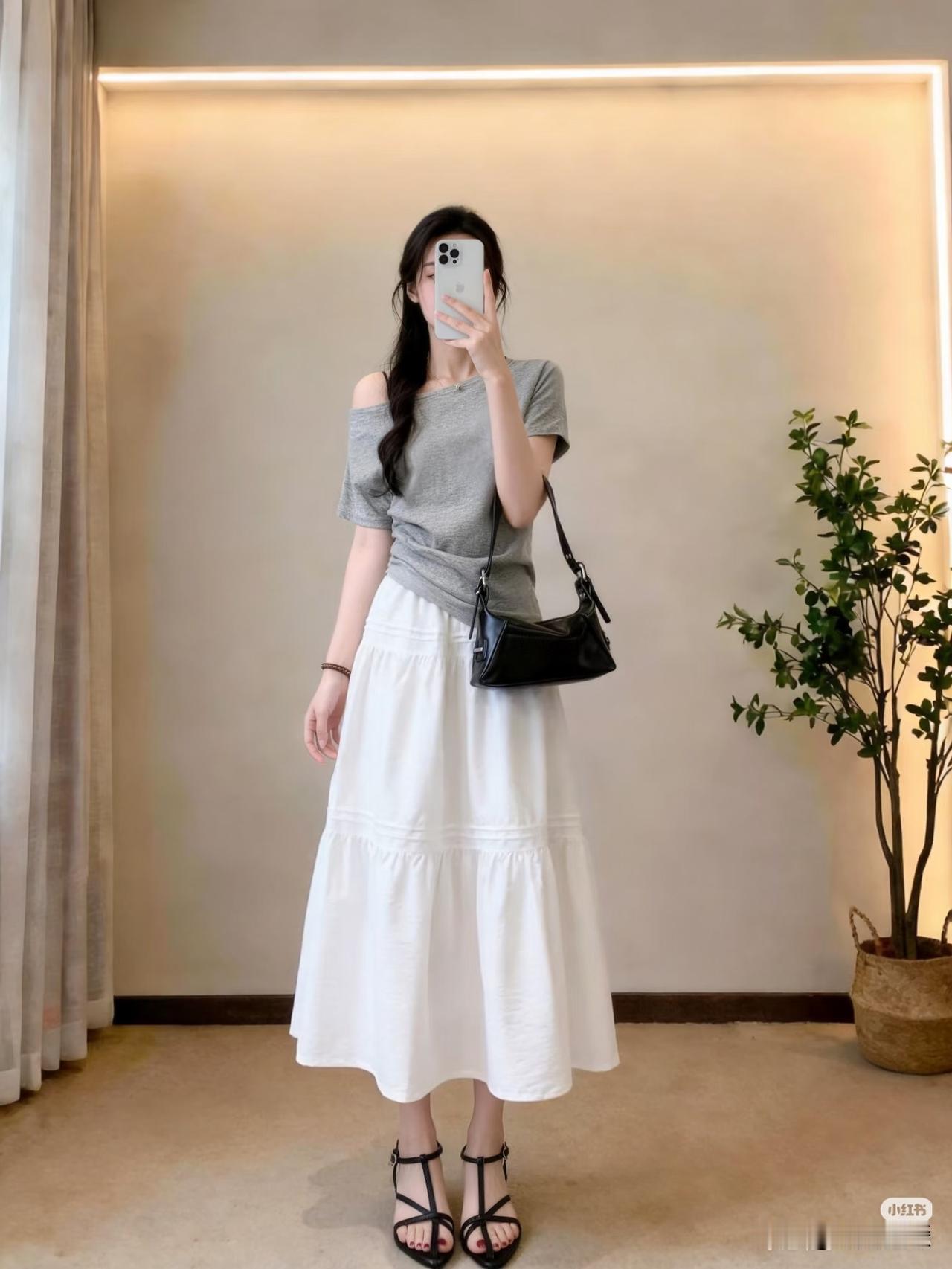 160+女生本命白色半裙，夏天通勤约会都可🍉上班族姐妹看过来！这条白色蛋糕裙