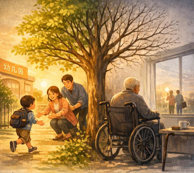 老人一旦走进养老院，往往也就没有了“回家”的路。一位在养老院做了7年的护工说