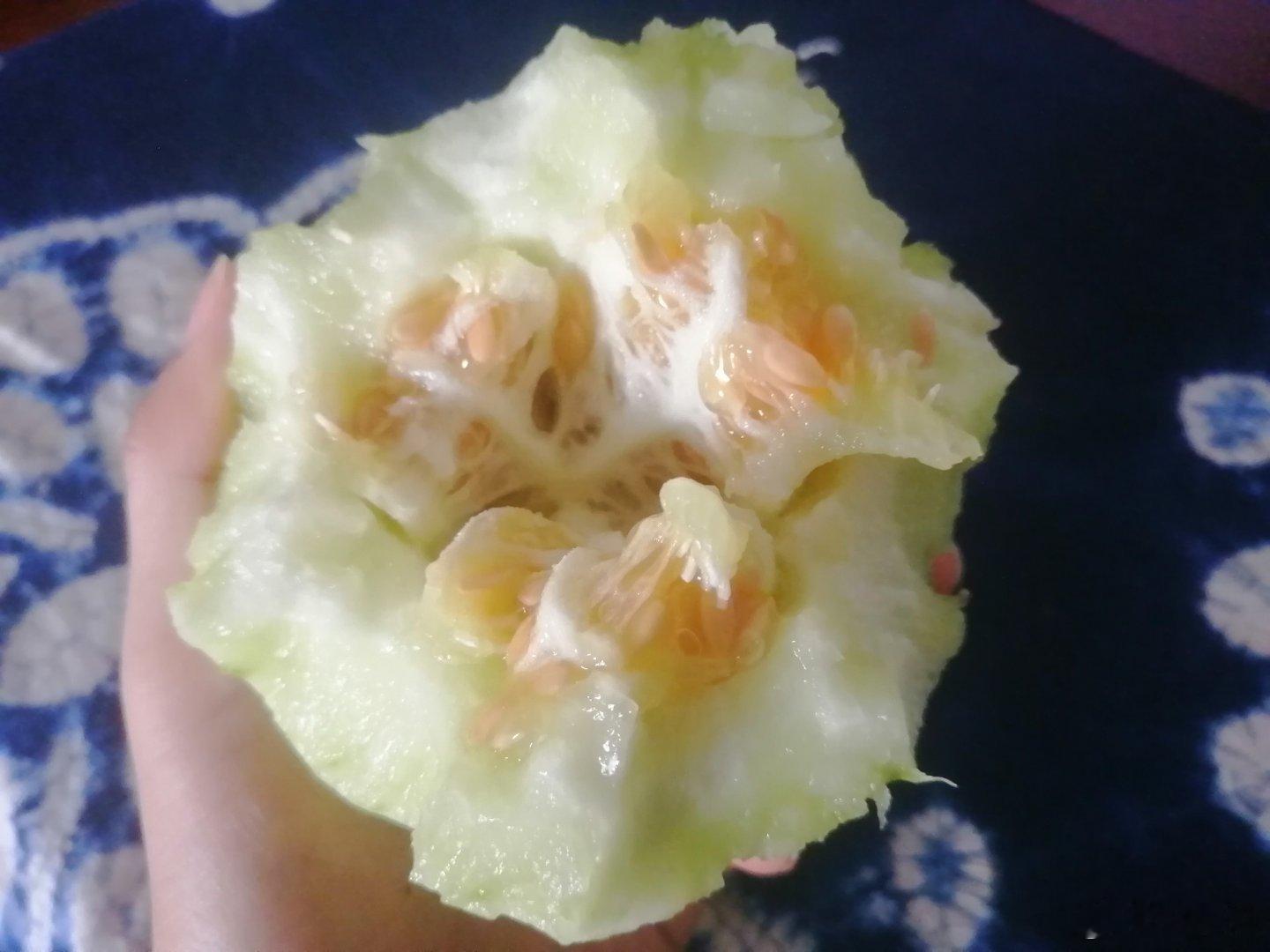 好久没吃到小时候的那种脆瓜了，我前几天农民那里买到最后一个。还是红籽的，味道地道
