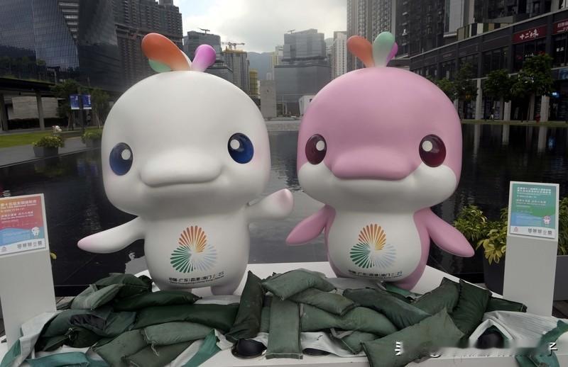 郑钦文等在十五运会开幕式扛大旗11月9日十五运会开幕式在广东奥体中心举行，那场